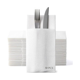 PAPIRNATE SALVETE S DŽEPOM SOFT POCKET 32 × 38, 50/1, BIJELE